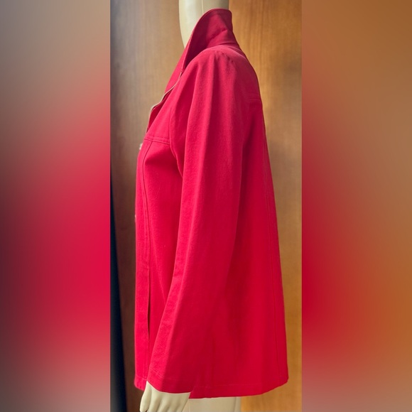 ST. JOHN SPORT Red & Gold Cotton Jacket Size P - Picture 7 of 12